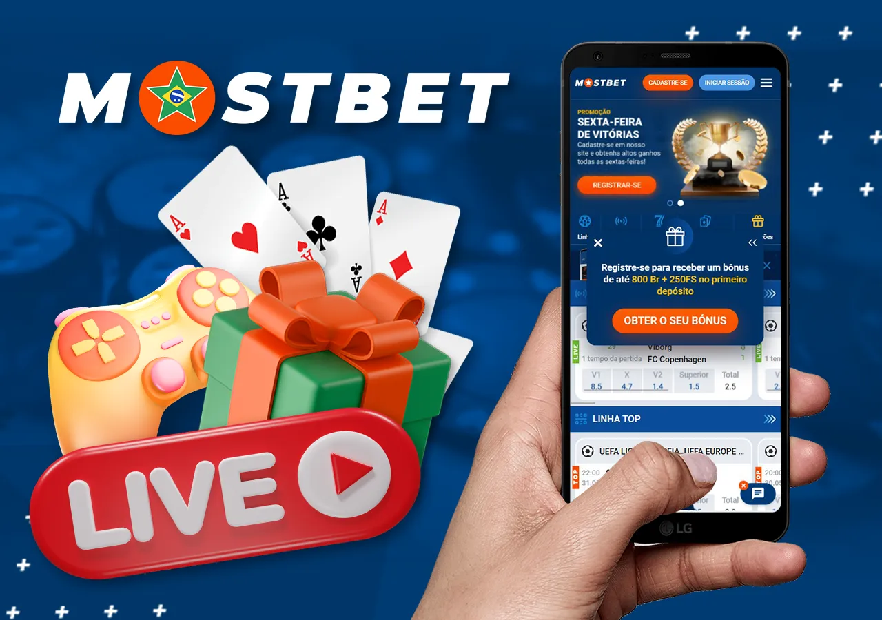 Grande seleção de jogos ao vivo e bons bônus no Mostbet Live Casino